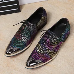 Fashion Spring Summer Casual Print Leather Men Nightclub Bar Leisure Party Shoes Stylist Singer Dancer Celebrity dcd