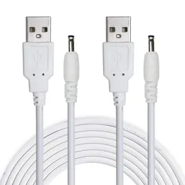 2pcs 1.5meters/4.92feet cable USB نوع من الذكور إلى 3.5 مم × 1.35 مم موصل توصيل الطاقة DC 5V