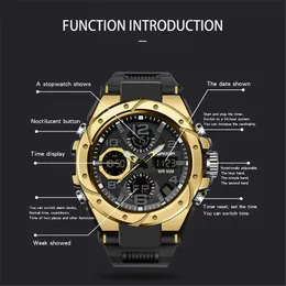 Orologio elettronico LED data allarme luminoso per cinturino in resina orologio da polso impermeabile 30M moda uomo