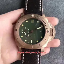 Orologi di alta qualità di vendita caldi 47mm sommergibile PAM507 PAM00507 cinturini in pelle di bronzo CAL.P.9010 movimento meccanico automatico orologio da uomo orologi da polso da uomo