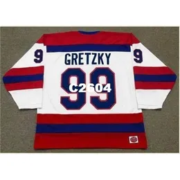 Chen37 Men #99 Wayne Gretzky Indianapolis Racers K1 1978 WHA Retro Hockey Jersey ou personalizado qualquer nome ou número de camisa retrô