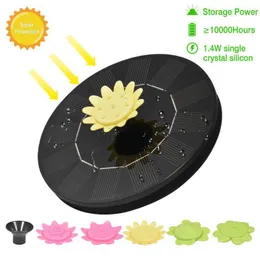 Garden Decorations Mini Floating Lotus Leaf Petal Solar Fountain Bird Bath Pool Pond Home Decoration Outdoor Courtyard WaterfallGarden