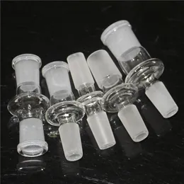 Glass Hookahs Down Stem Pipe Adapter 18mm Male to 14mm Female Adaptor Reducer Connector Slit Diffuser for Glass Bongs Quartz Banger Nail