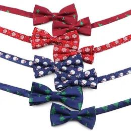 Fliegen Weihnachten Bowtie Festival Thema Krawatte Mode Schmetterling Erwachsene Kind Vater und Sohn Schneeflocke Jacquard Cravats Party Geschenk für Männer