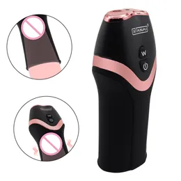 Multi velocità Uomini Airplane Cup Silicone vagina figa reale Pene Vibratore Maschio Masturbarsi Stimolare Glande giocattolo sexy Ritardo Traine