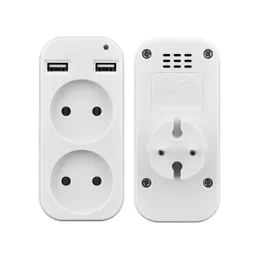 Wall plug adapter double Socket Outlet for phone charge 2 USB Port 5V 2A Usb electrique outlet Z1-10