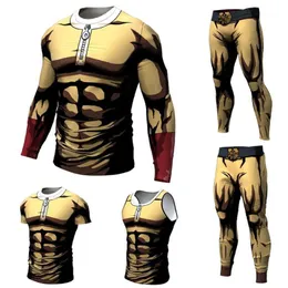 T-shirts 2022 Man Print Cosplay 3d kompressionskjorta Casual Bodybuilding Långärmad Elasticitet Training Suit för svettabsorpti