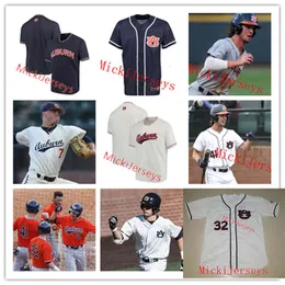 XflspCollege Custom AU Baseball Jersey Bo Jackson David Ross Josh Donaldson Frank Thomas Casey Mize Dylan Ingram Terry Leach Hudson Gregg Olson