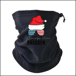 Tasarımcı Maskeler Housekee Organizasyon Home Garden Anti Biden Gitsin Brandon Kış Şapkası Polar Polar Spor Scarf Binicilik Tüpü Beanies Mesih