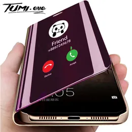 Smart Mirror Phone Case för Samsung Galaxy S21 S20 Ultra S10 Plus S10E A02S A12 A22 A32 A52 A72 A82 A51 A71 A21S A50 A70 Cover