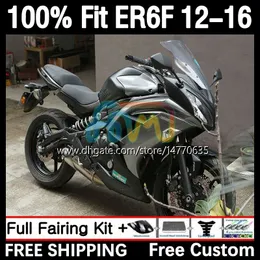 Kawasaki 닌자 650R 650 R ER6 F ER 6F 2012-2016 차체 11DH.21 ER-6F ER6F 12 13 14 15 16650-R 2012 2014 2015 2016 Injection Mold Fairing Kit Metal Grey