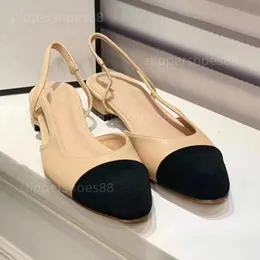 Zapatos Diseñador Mujer Sandalias Alpargatas Slingbacks Bailarinas Tacón Grueso Beige Negro Sandalia Clásica Alpargata Piel Vacuno Cordero Sandalias Destalonadas