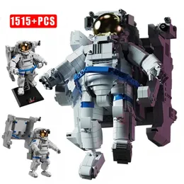 제작자 우주 정거장 우주 비행사 인물 빌딩 블록 Moc Science Spaceman 3D 모델 건설 교육 장난감 어린이 선물 220715
