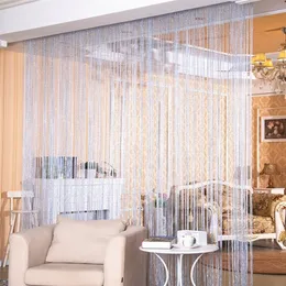 200x100 cm Luxury Crystal Curtain Flash Line Shiny Tassel String Door Curtain Window Room Divider Home Decoration curtains 220511