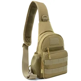 Taktik sırt çantası askeri omuz göğüs çantası kamuflaj rucksack açık yürüyüş kampı seyahat sporu su geçirmez çanta 220721