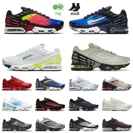 nike tuned air max airmax plus III tn 3 Yeni Tuned TN Artı 3 III Deri Üçlü Siyah Tüm Beyaz Koşu Ayakkabıları Mens Womens Artı HavaMaksimumAirmax Lazer Mavi Eğitmenler Sneakers