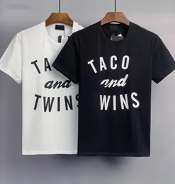 高級カジュアルメンズTシャツ新着デザイナー半袖100％コットン高品質卸売黒と白のサイズF4