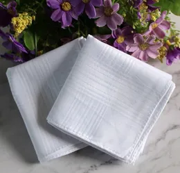 24pcs/lot 100% Cotton Satin Handkerchief White Color Table Handkerchief Super Soft Pocket Towboats Squares 40cm