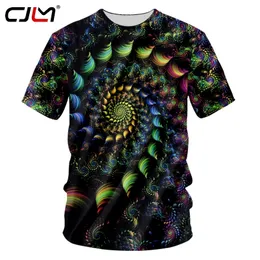 Mann O Neck T-shirt 3D Gedruckt Farbige Vortex Kreative Verkauf Casual Kreis Muster Große Größe 5XL T shirt 220623