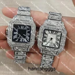 Voller Diamant Herrenuhren Quarzwerk Iced Out Damenuhr Shiny Lover Armbanduhr Lifestyle Wasserdichte Mode Kleid Armbanduhren Montre J68Q