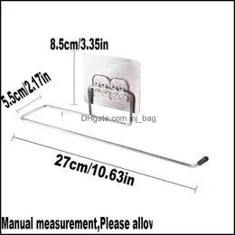 السنانير قضبان 1pc الفولاذ المقاوم للصدأ منشفة الجرف الجدار الذاتي moun dh0y5