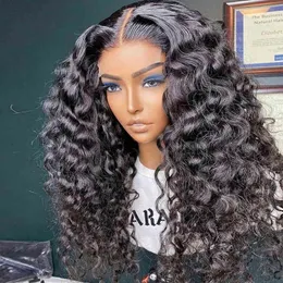 HJ krótka peruka głębokiej fali 13x4 Bob Human Hair S with Baby 4x4 Lace Closure Frontal dla kobiet 220713