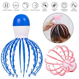 Accessories Scalp Head Massager Instrument Electric Claw Alleviate Fatigue Vibration Anti Stress Rechargeable Battery Octopus Massage Device