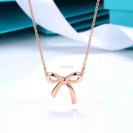 Bow Pendant Necklace S925 Sterling Silver Wimen Necklace Light Luxury Design Necklace High-end Valentine's Day Birthday Gift G220725