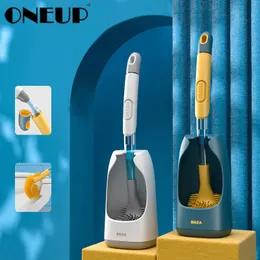 Oneup Refill Liquid Silicone Toalett Borste Väggmonterad rengöring Inga döda hörn Hem Tverktyg Bad Tillbehör 220511