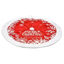 Christmas Decorations 2022 Tree Skirt White Plush Faux Fur Xmas Carpet Decor Home Merry Ornament Year Y5W4