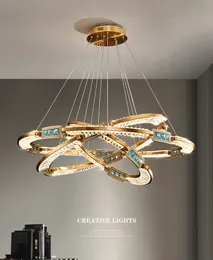 K9 Crystal Chandelier LED-lampa är lämplig för vardagsrum Sovrum Korridor Kök Nordic Modern Ceiling Craftelier Cry