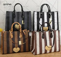 Bolsa de designer Mulheres sacolas de compras clássicas Carta impressa Totes Bolsa de ombro feminina