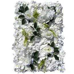 40x60cm人工花の壁の家の装飾Peony Hydrangea Flowers Row Panel Ornament for Wedding Backdrop DIY Decoration 12PCS