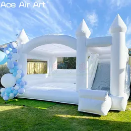 Ny stil vit uppblåsbar bröllop jumper studsare med bild för utomhusbröllop/ fest/ aktivitetsdekoration gjord av Ace Air Art