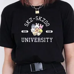 Kpop Korean Fashion Women Stray Kids Skzoo University Leebit T Shirt Harajuku Summer Women T-shirts Casual Aesthetic Clothing 220506