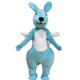 Blue Kangaroo Mascot kostymer av hög kvalitet tecknad karaktär outfit kostym halloween utomhus tema vuxna unisex klänning