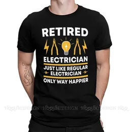 Männer T-Shirts Hohe Qualität Männer Elektriker Elektrizität Ingenieur T-shirt Lustige Glückliche Ruhestand Reine Baumwolle Hemd Tees Harajuku Für Erwachsene Camise