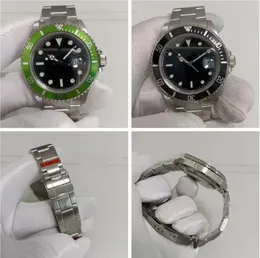 Męskie zegarki Rolx Color Factory Vintage 40 mm stopa 16610 Data 16610 Zielona czarna wybierana stalowa bransoletka Anticzna automatyczna x