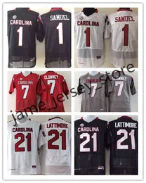 XFLSP College South Carolina GameCocks Fotboll Jersey 1 Deebo Samuel 7 Jadeveon Clowney 14 Connor Shaw 19 Jake Bentley 21 Marcus Lattimore