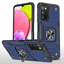 Phone Cases For Samsung A01 A51 A71 A81 A91 A10E A10S A20 Ring Kickstand Metal Bracket 4 Corners Full Protection Cover