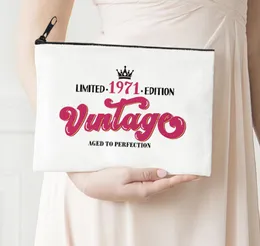 Kosmetiktaschen Hüllen Vintage Make-up Großhandel Schmuck Organizer Reißverschluss Modetasche Reisegröße Aged To Perfection BagCosmetic