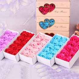 Dekoratif Çiçek Çelenkler 10 PCS/Kutu Sabun Kokulu Banyo Petal Gül Çiçek Sevgililer Günü Düğün Dekorasyon Hediyesi