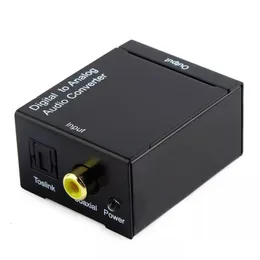 Digital Adaptador Optic Coaxial RCA Toslink إشارة إلى محول تحويل الصوت التناظرية مع كابل الألياف البصرية