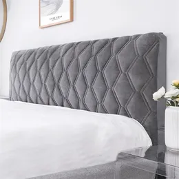 Allinclusive Super Soft Smooth Quilted Head Cover Thicken Velvet Headboard Cover Solid Color Bed Dust Protector Cover 220606