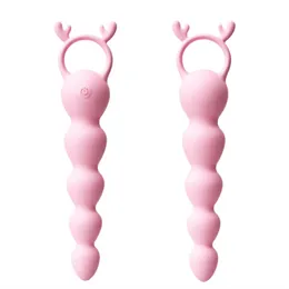Şarj edilebilir 12 mod silikon g nokta vibratör anal boncuklar popo fiş anus mastürbasyon yetişkin seksi oyuncaklar kadınlar için erkekler flört