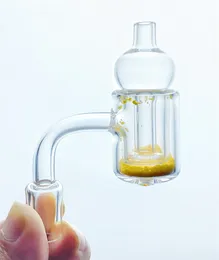 2022 Nuovo 5mm di spessore 90 Bend asta di quarzo narghilè chiodo 14mm narghilè da uomo con cappello a bolle di carpa 100% genuino Banger Dab Rig BBG-002