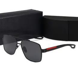 Luxury Mens Designer Sunglasses Sunglass Sunglass Frame quadrado quadro Retro Moda polarizada Occhiali da Sole Firmati 6 Cor opcional com caixa