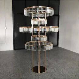 装飾卸売エレガントで豪華な金属の新しいデザインゴールドテーブルセンターピースは、結婚式のパーティーIMAK397の略です