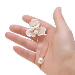 Ręcznie robione boutonniere perły akcesoria koszuli wełniane ubrania dekoracja pin krystaliczna broszka broszka sztuczne kwiaty