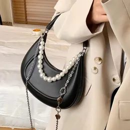 3 tamaños Bolsos de hombro con cadena de perlas Moda de lujo Bolsos con correas dobles para los hombros Bolso de diseñador Bolso cruzado Bolso de mano de alta calidad HQE272115